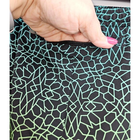 Nike Tempo Running Shorts Womens Medium 6 ? Zip Pocket Ombre Neon Yellow Green - Picture 6 of 7